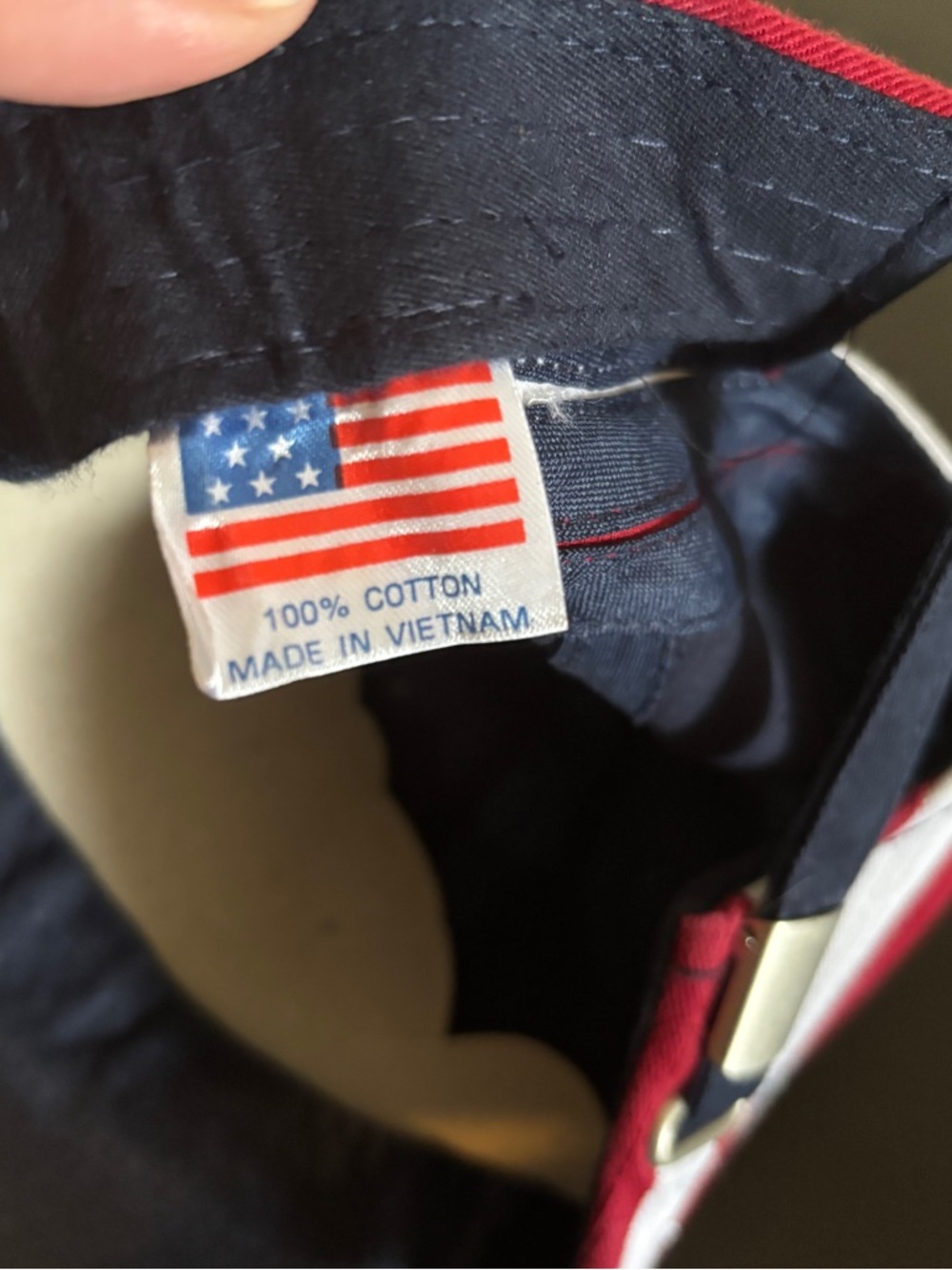 USA Embroidered Navy Baseball Cap with Stars - Picture 6 of 6
